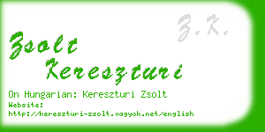 zsolt kereszturi business card